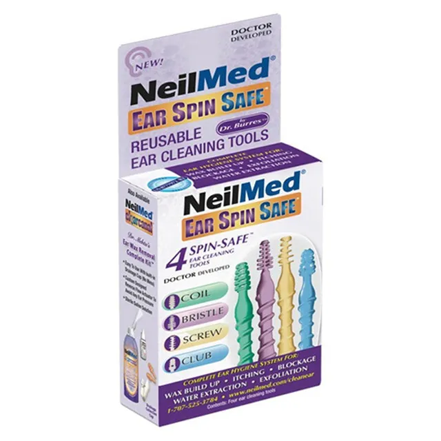 Pasteur NeilMed pulitore orecchie riutilizzabile 3 pezzi spin