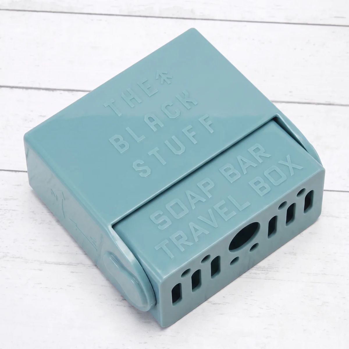 The Black Stuff Soap Locker Box Porta Sapone Viaggio Blu Ventose