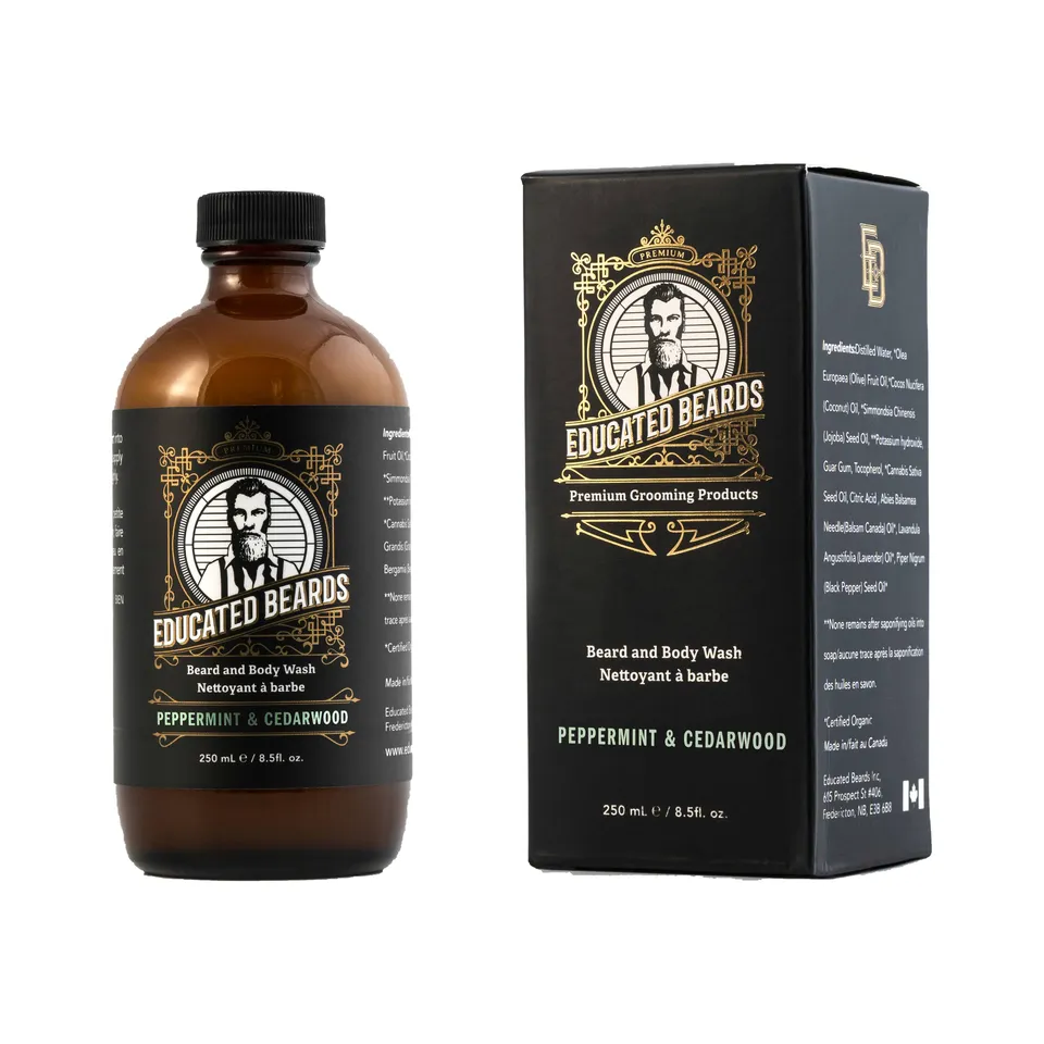 Educated Beards Peppermint Bagnoschiuma Barba 250ml cedro
