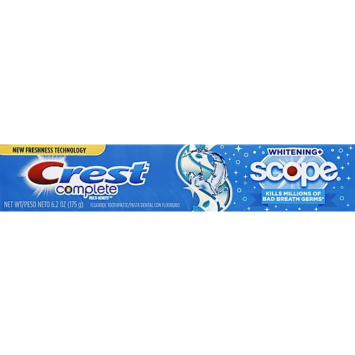 Crest Complete dentifricio sbiancante cool peppermint fluoro