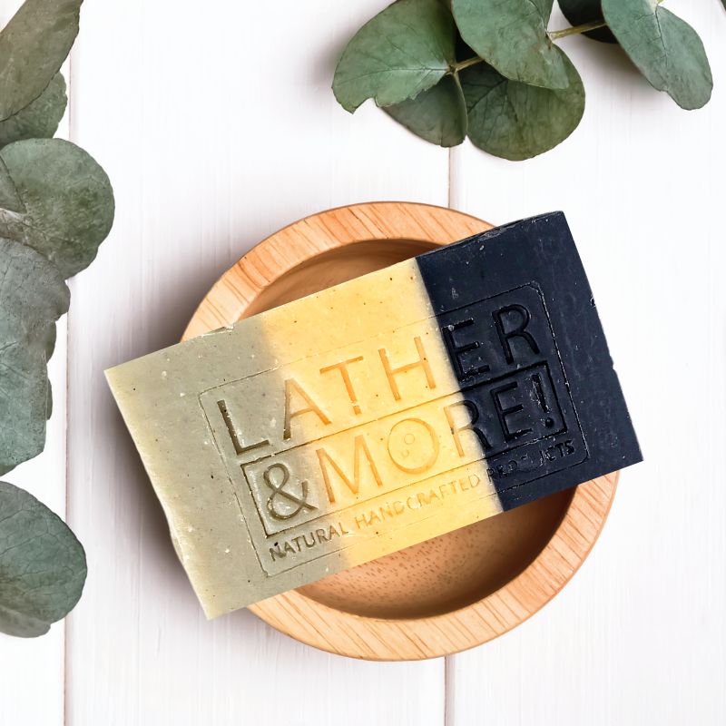 Lather and More Rosemary Peppermint Tea Tree saponetta viso