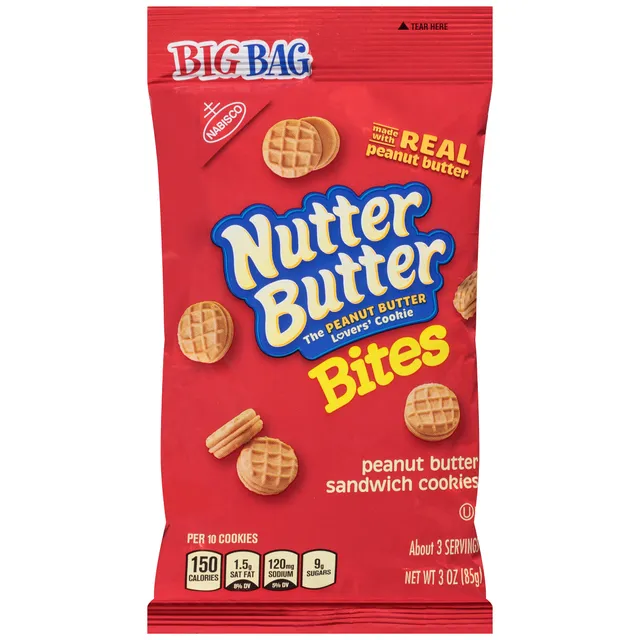 Nutter Butter Bites Biscotti Arachidi Big Bag 85g