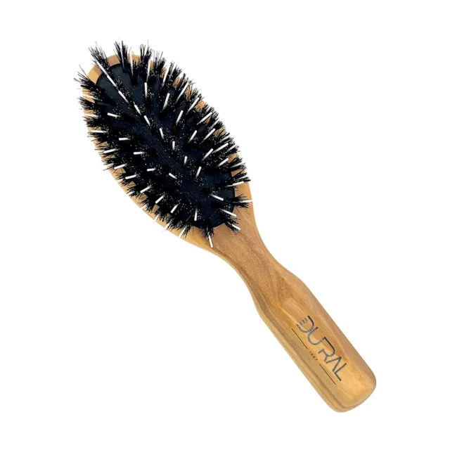 Dural spazzola capelli legno ulivo setole cinghiale nylon 175 mm