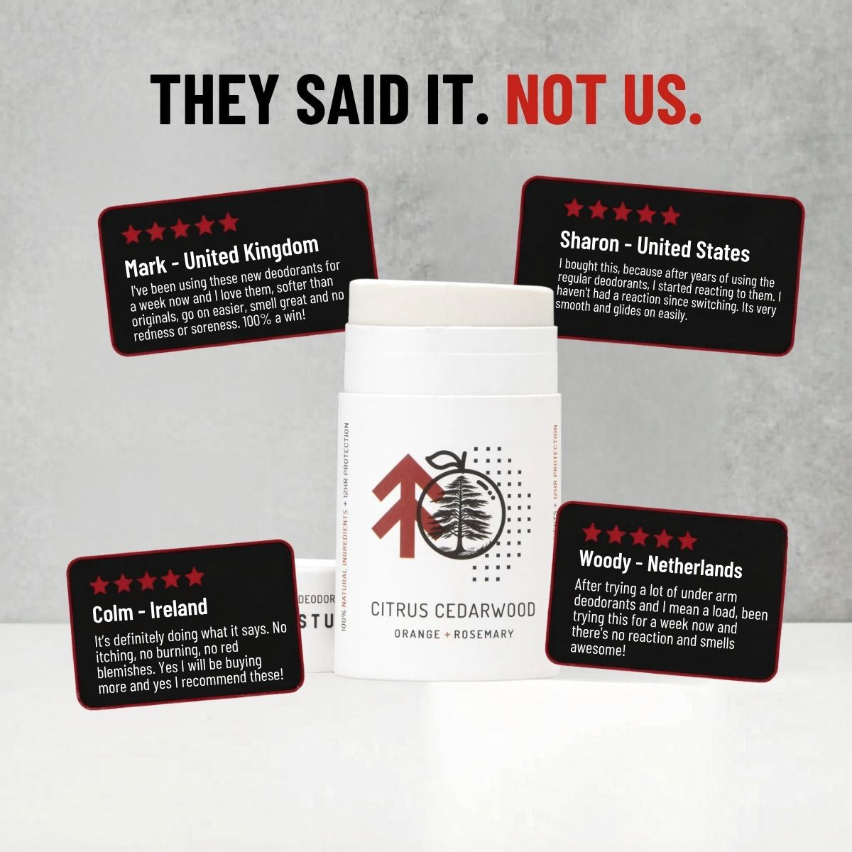 The Black Stuff Citrus Cedarwood Blast deodorante naturale sensibile