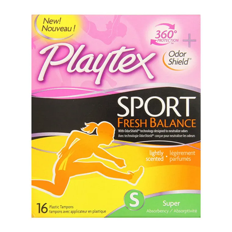 Playtex Sport Fresh Balance Tamponi Super 16 Pezzi Profumati