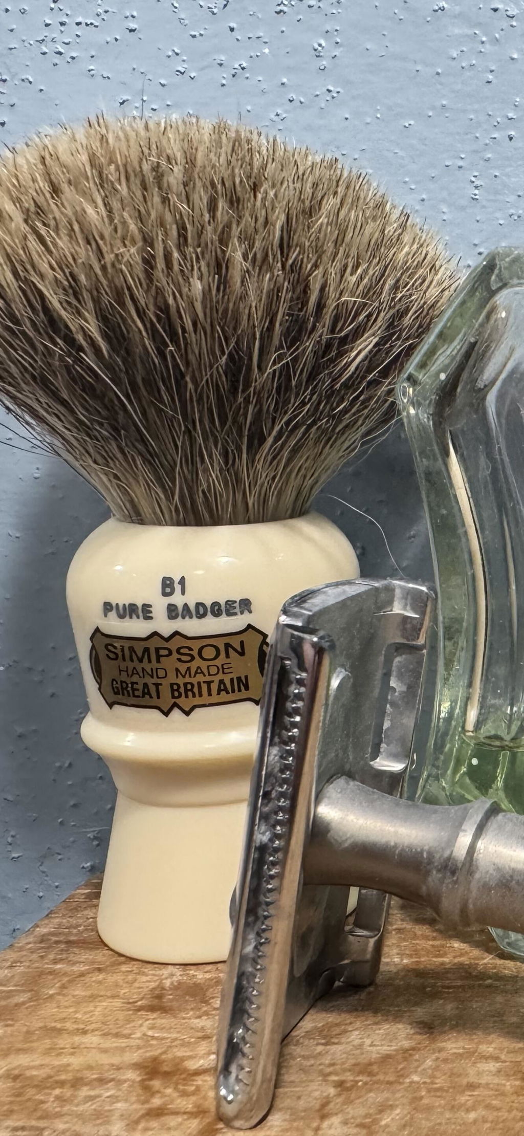 Simpsons Beaufort B1 Pennello Barba Tasso Puro Piccolo