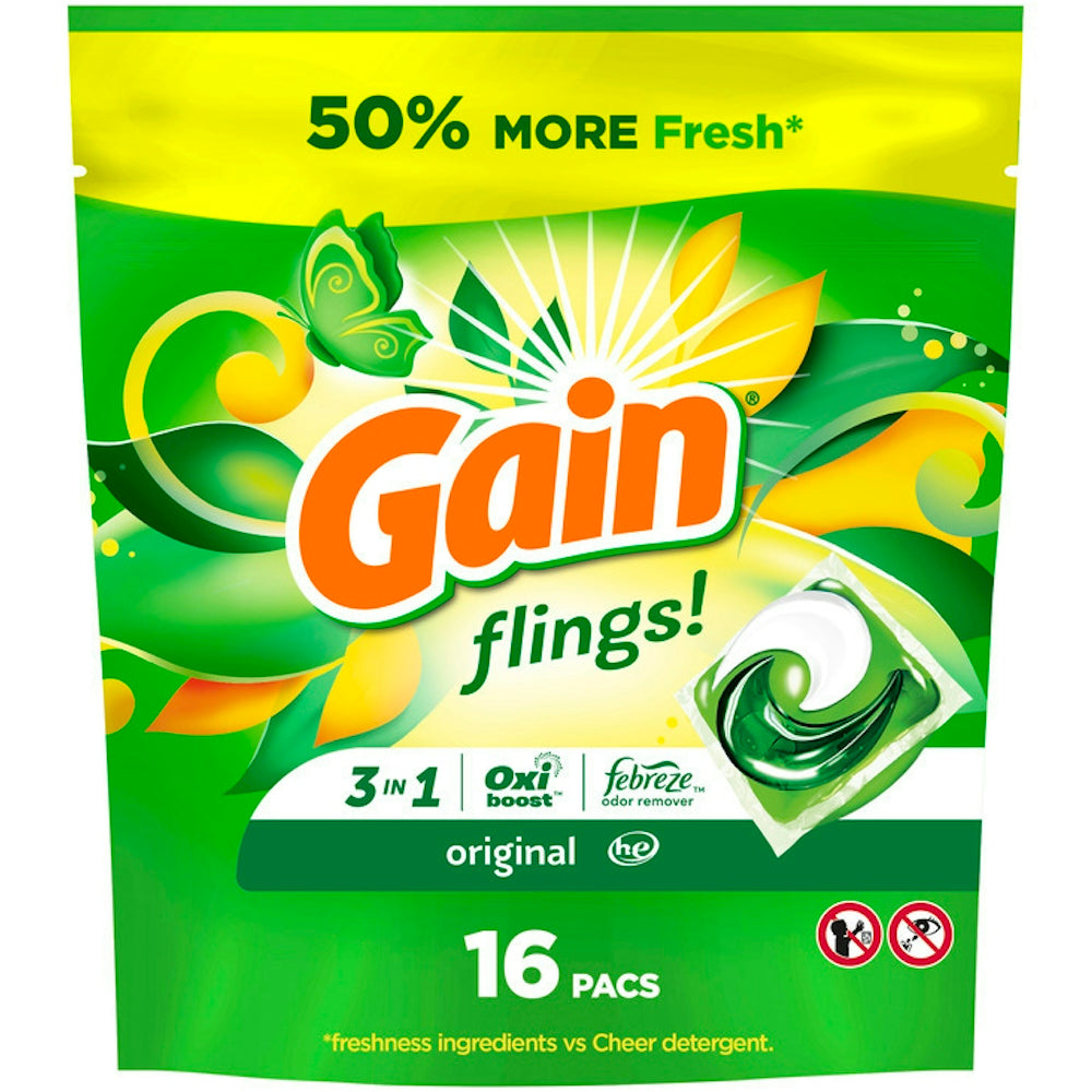 Gain Flings Original detersivo capsule 16 pz profumo originale