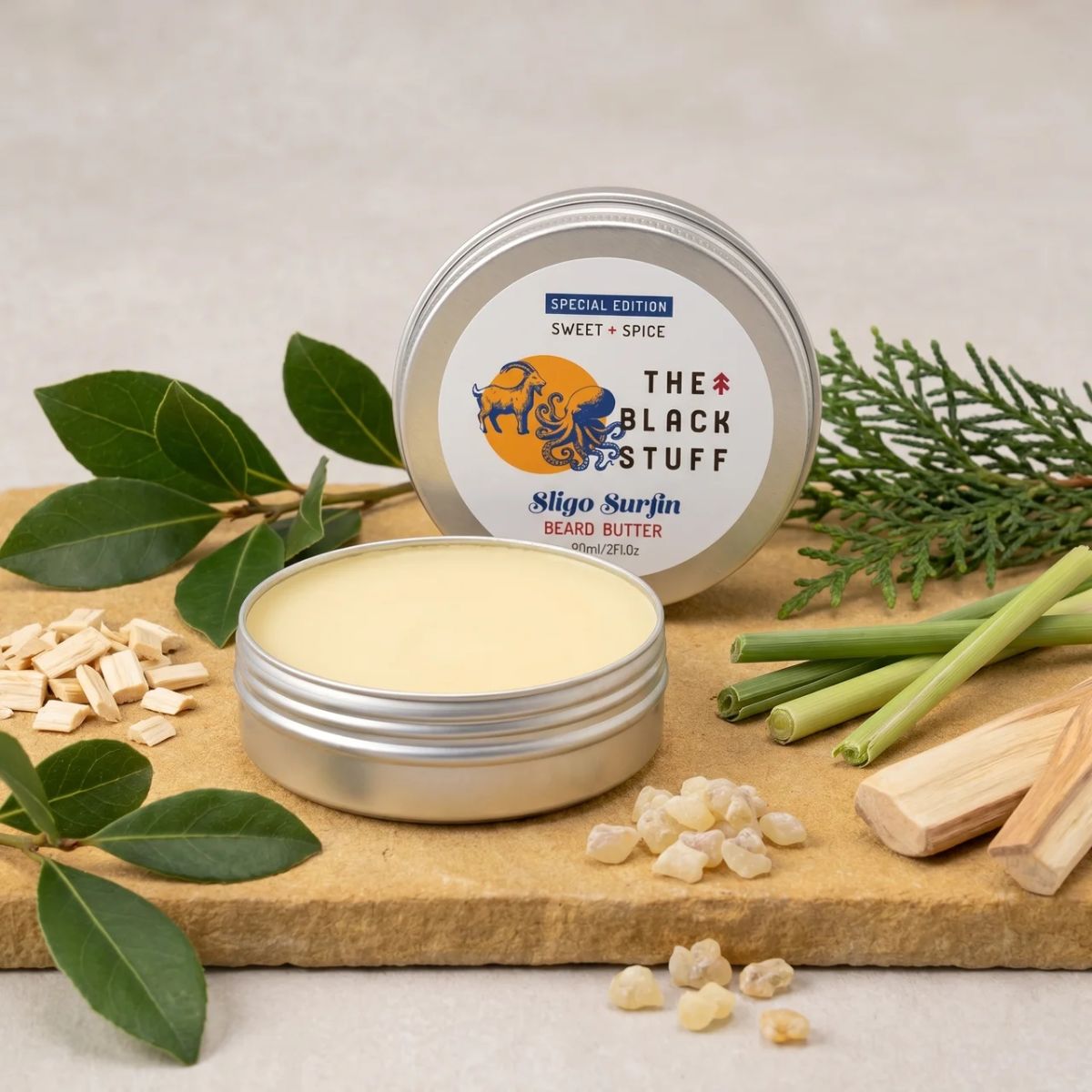 The Black Stuff Beard Care Sligo Surfin burro barba 60ml idratante
