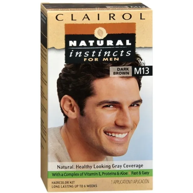 Natural Instincts Men M13 tinta uomo castano scuro grigi