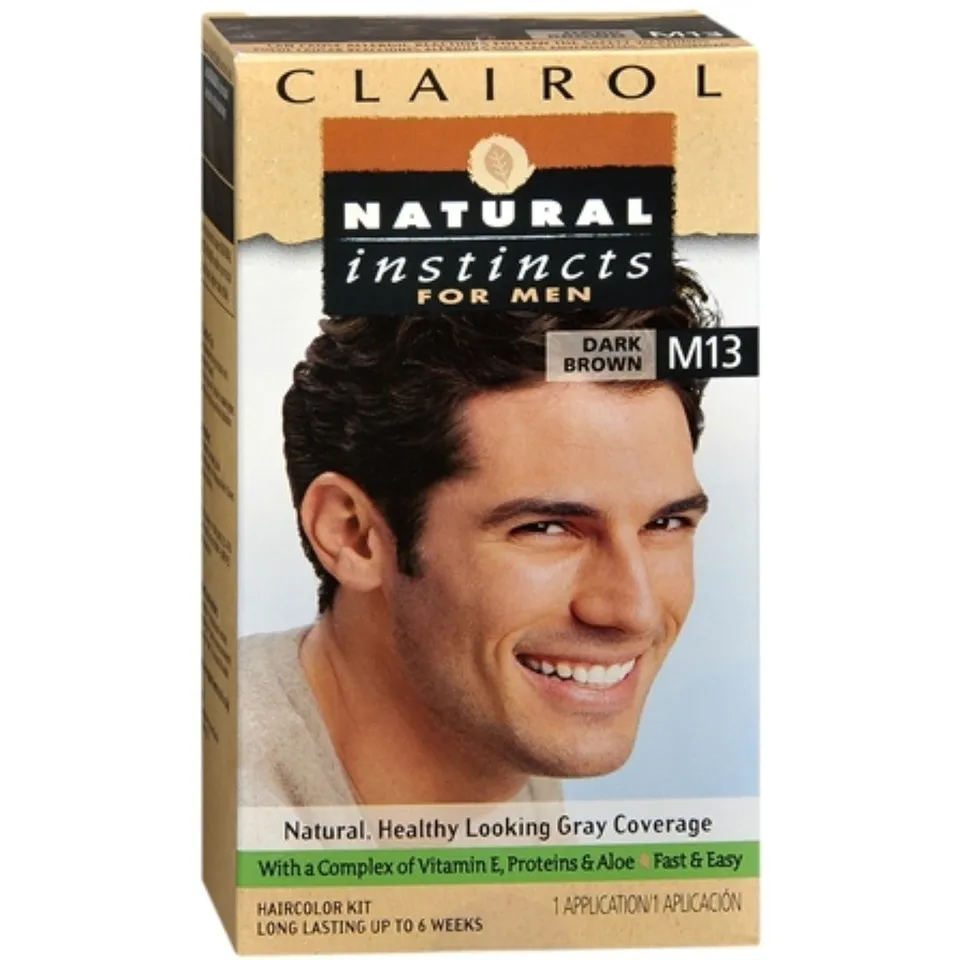 Natural Instincts Men M13 tinta uomo castano scuro grigi
