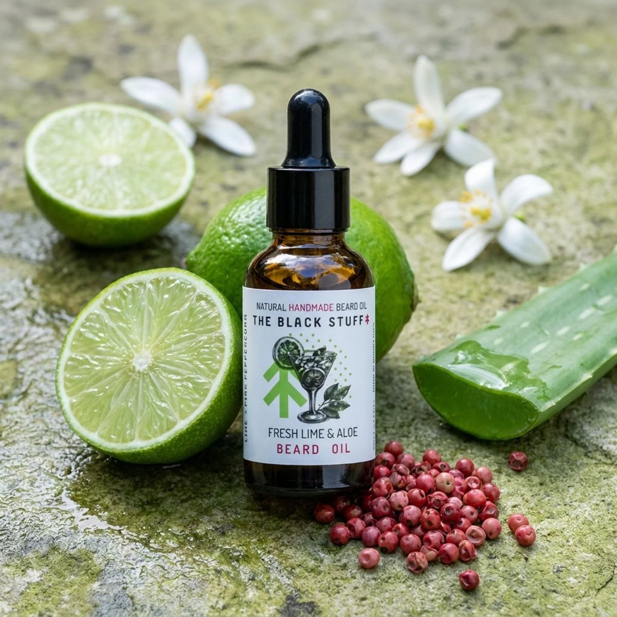 The Black Stuff Beard Care Fresh Lime olio barba fresco agrumato