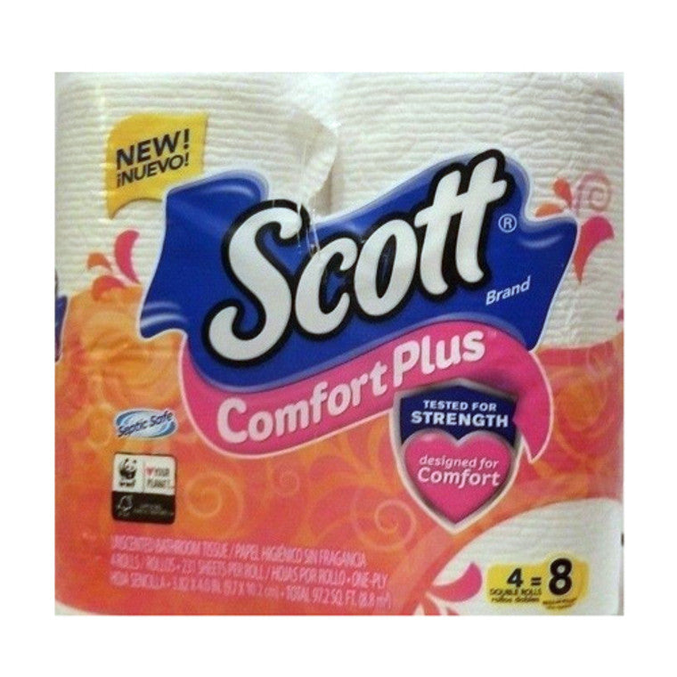 Scott ComfortPlus Carta Igienica 4 rotoli doppi morbida