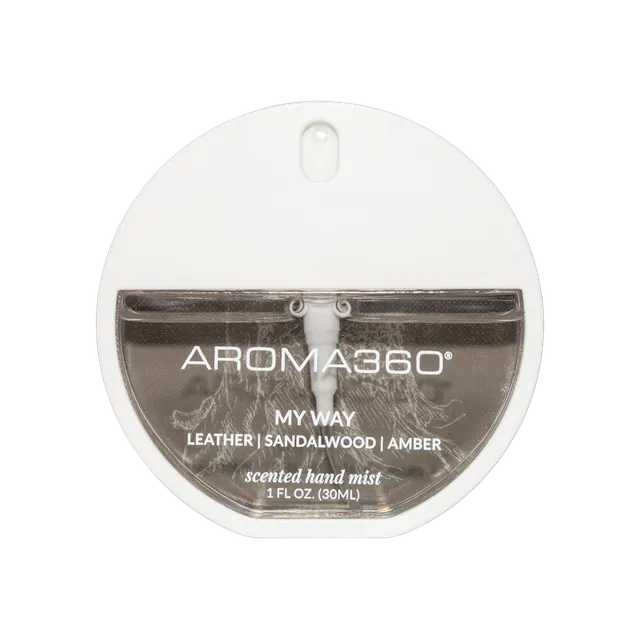 Aroma360 My Way spray mani idratante profumato cuoio ambra