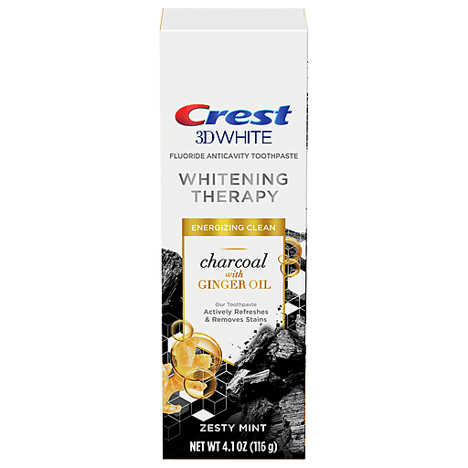 Crest 3D White Dentifricio Carbone Zenzero Menta 4.1 oz