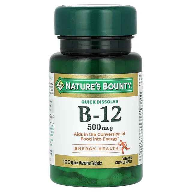 Nature's Bounty Vitamina B-12 ciliegia 500 mcg 100 cp
