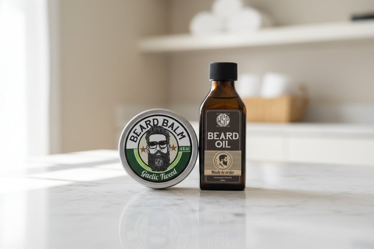Wet Shaving Products Gaelic Tweed balsamo barba tenuta leggera latta 28 g