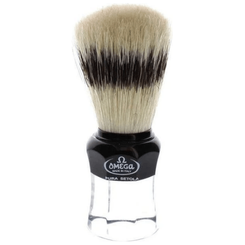 Omega 81064 pennello da barba setola 25 mm manico nero
