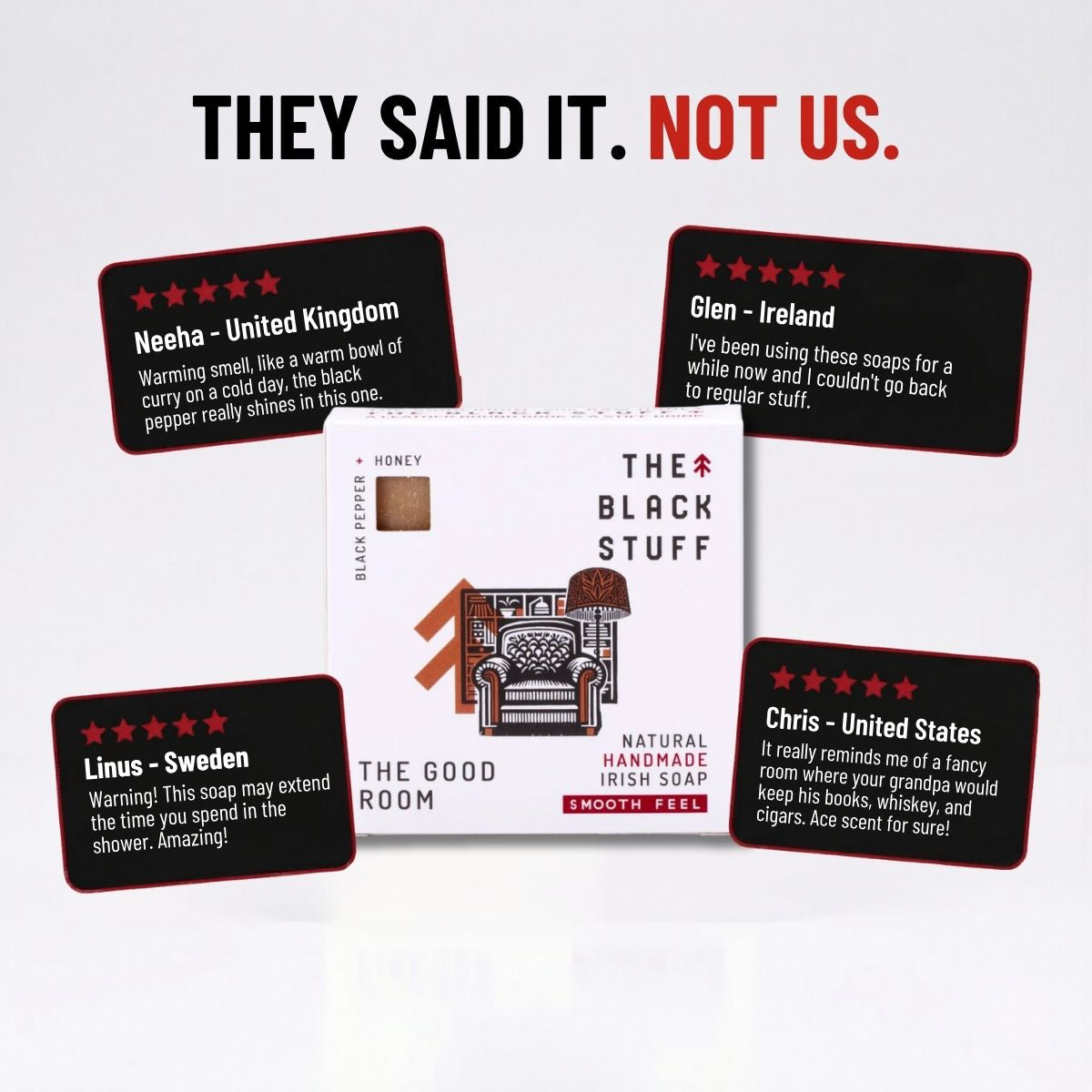 The Black Stuff Good Room saponetta uomo cedro e pepe nero