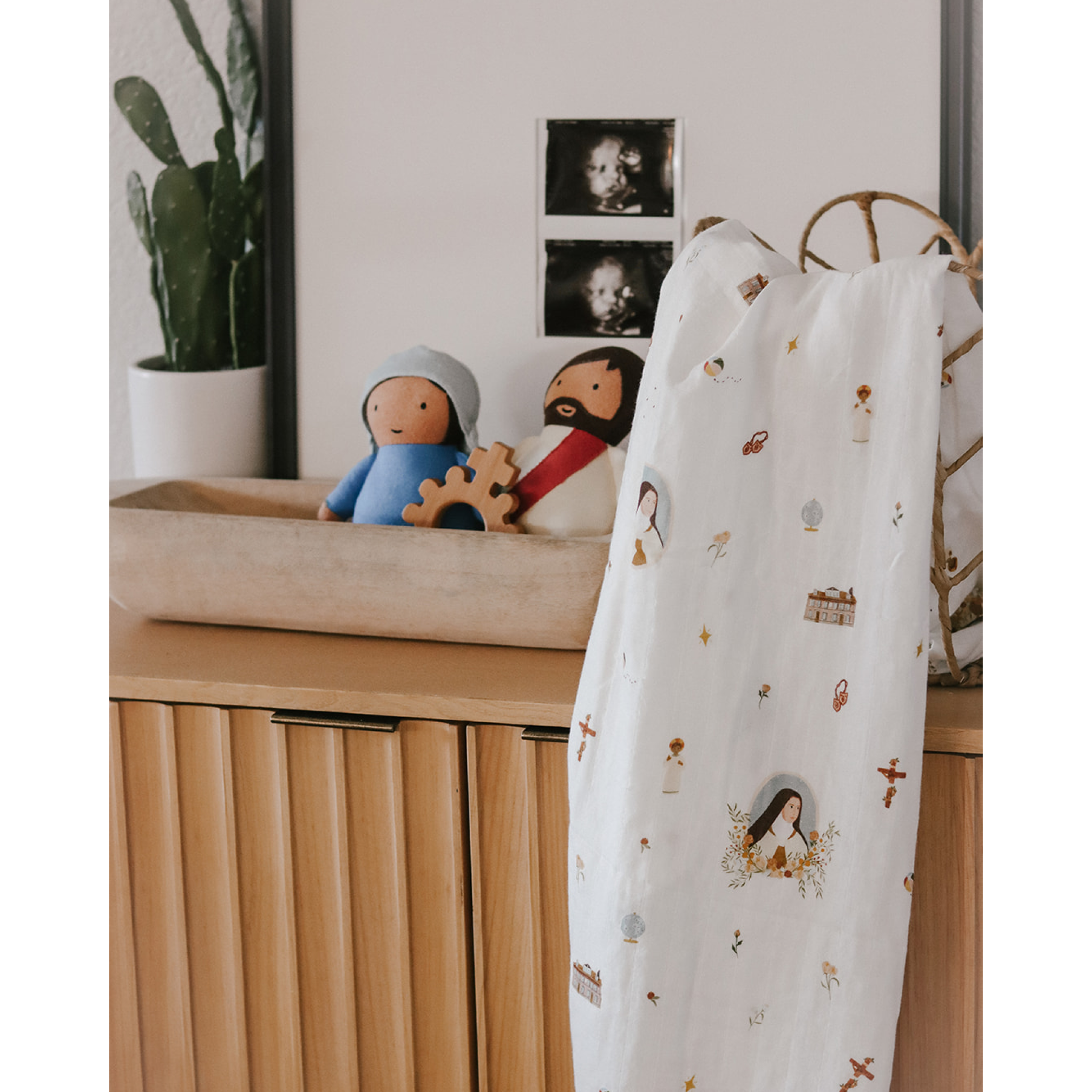 Be A Heart St Therese muslin coperta neonato 47x47