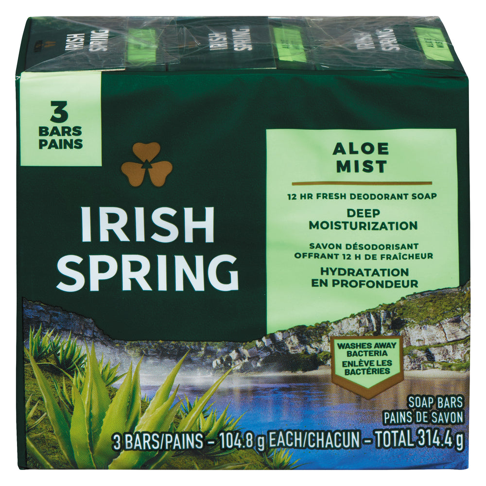 Irish Spring Aloe Mist saponetta uomo deodorante 104,7 g