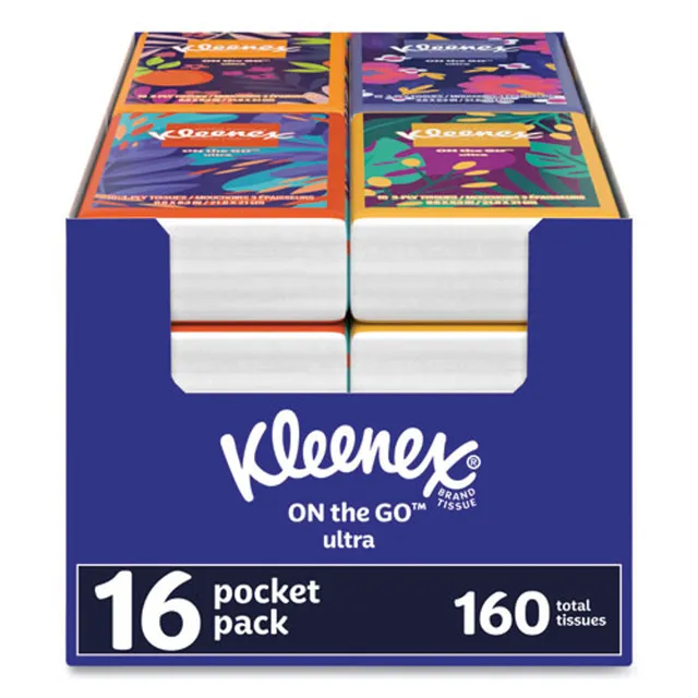Kleenex On The Go fazzoletti 3 veli 16 pacchetti x 10 pezzi