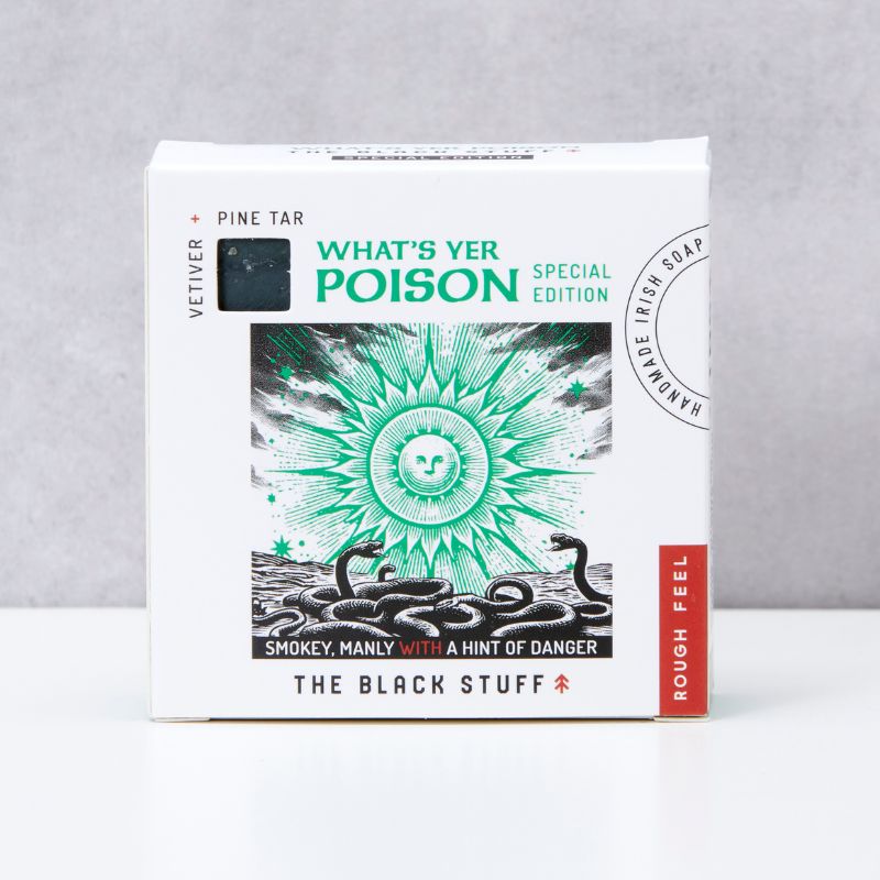 The Black Stuff Whats Yer Poison saponetta scrub 130g