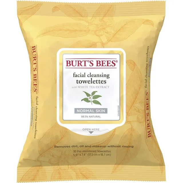 Burt's Bees White Tea salviette struccanti viso 2pz
