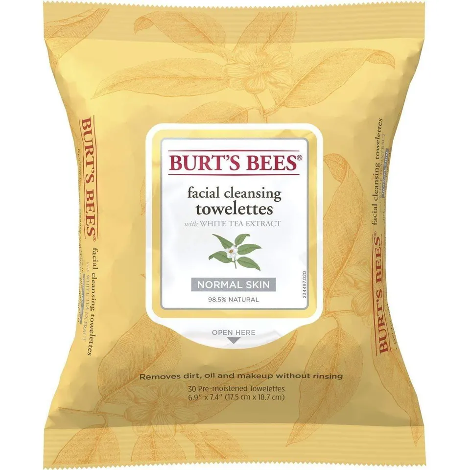 Burt's Bees White Tea salviette struccanti viso 2pz