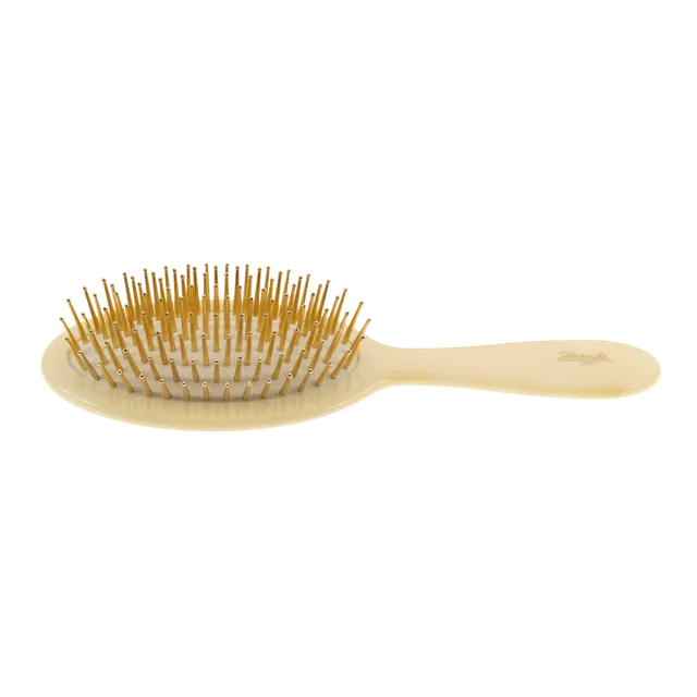 Janeke Synthetic Horn Spazzola Ovale Large pin oro capelli lunghi