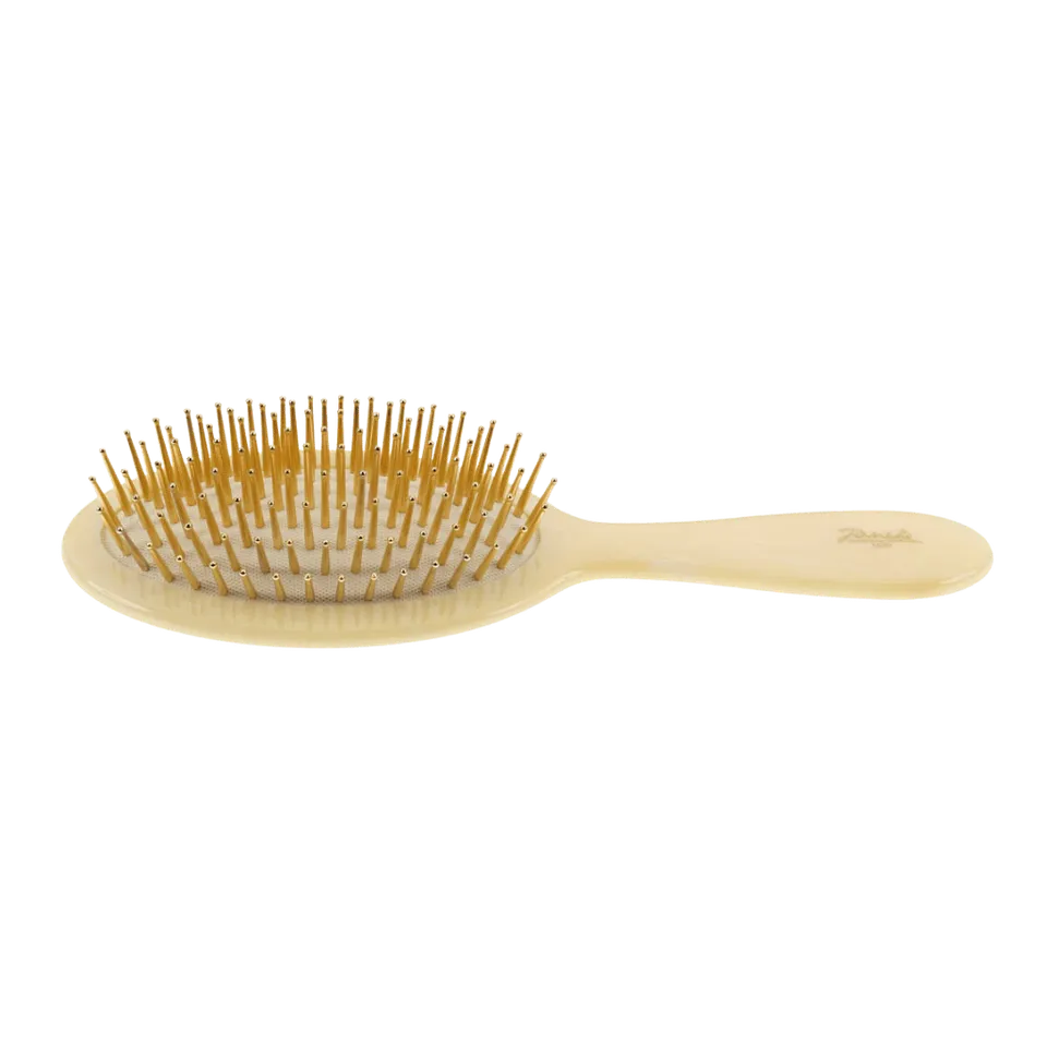 Janeke Synthetic Horn Spazzola Ovale Large pin oro capelli lunghi