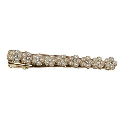 Smoothies Tiny Pearls molletta capelli oro con fiori