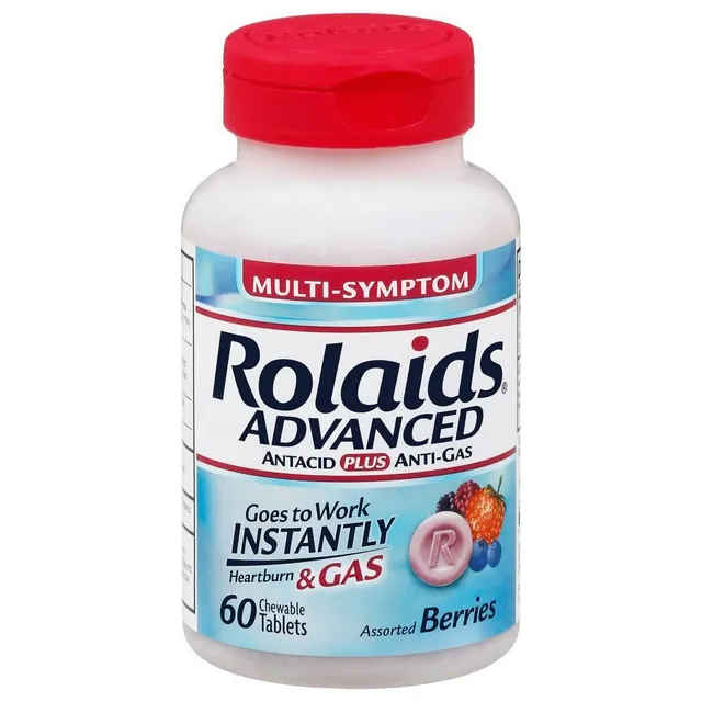 Rolaids Advanced Antiacido Masticabile Berries 60 Compresse