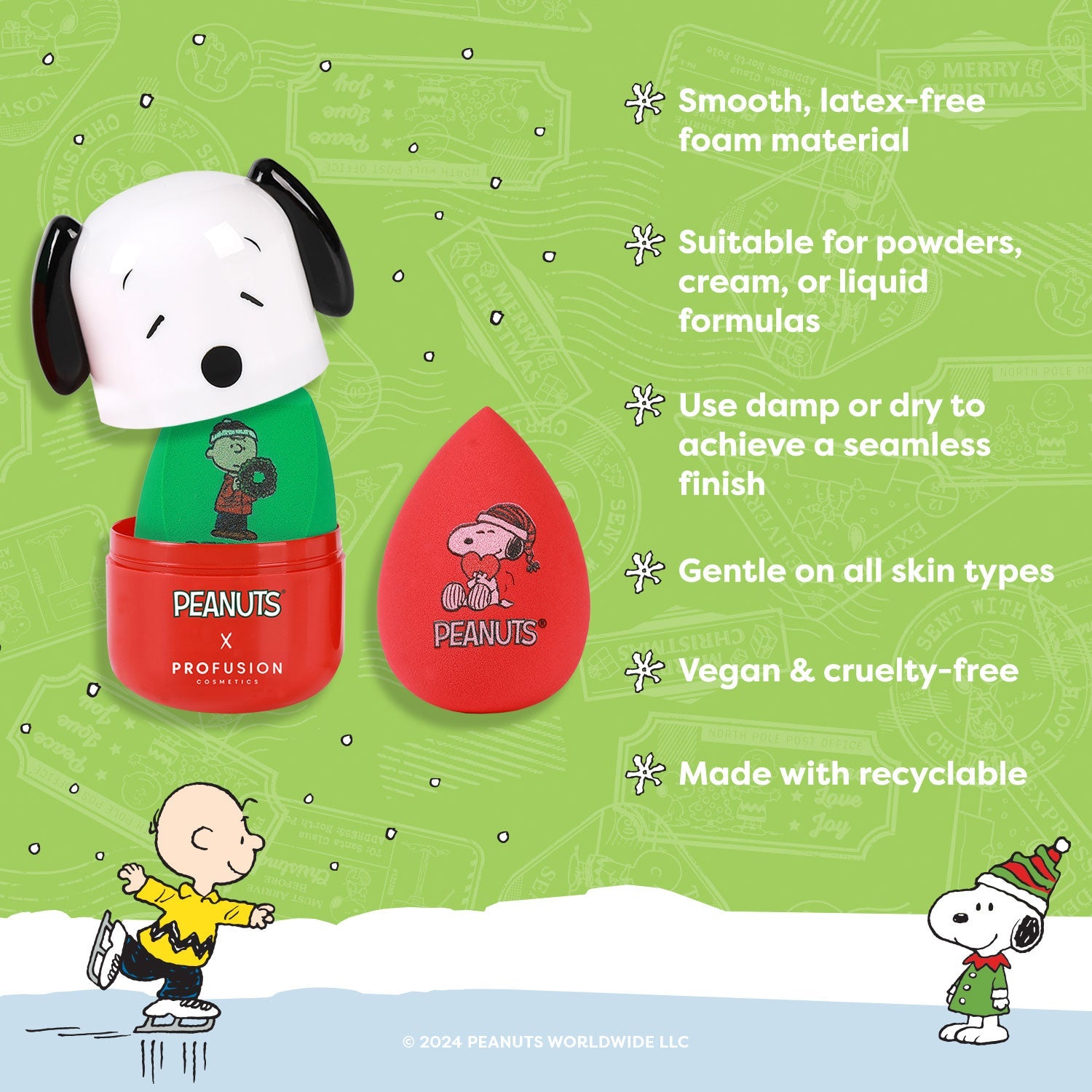 Profusion Peanuts Let It Blend Spugnetta trucco con custodia