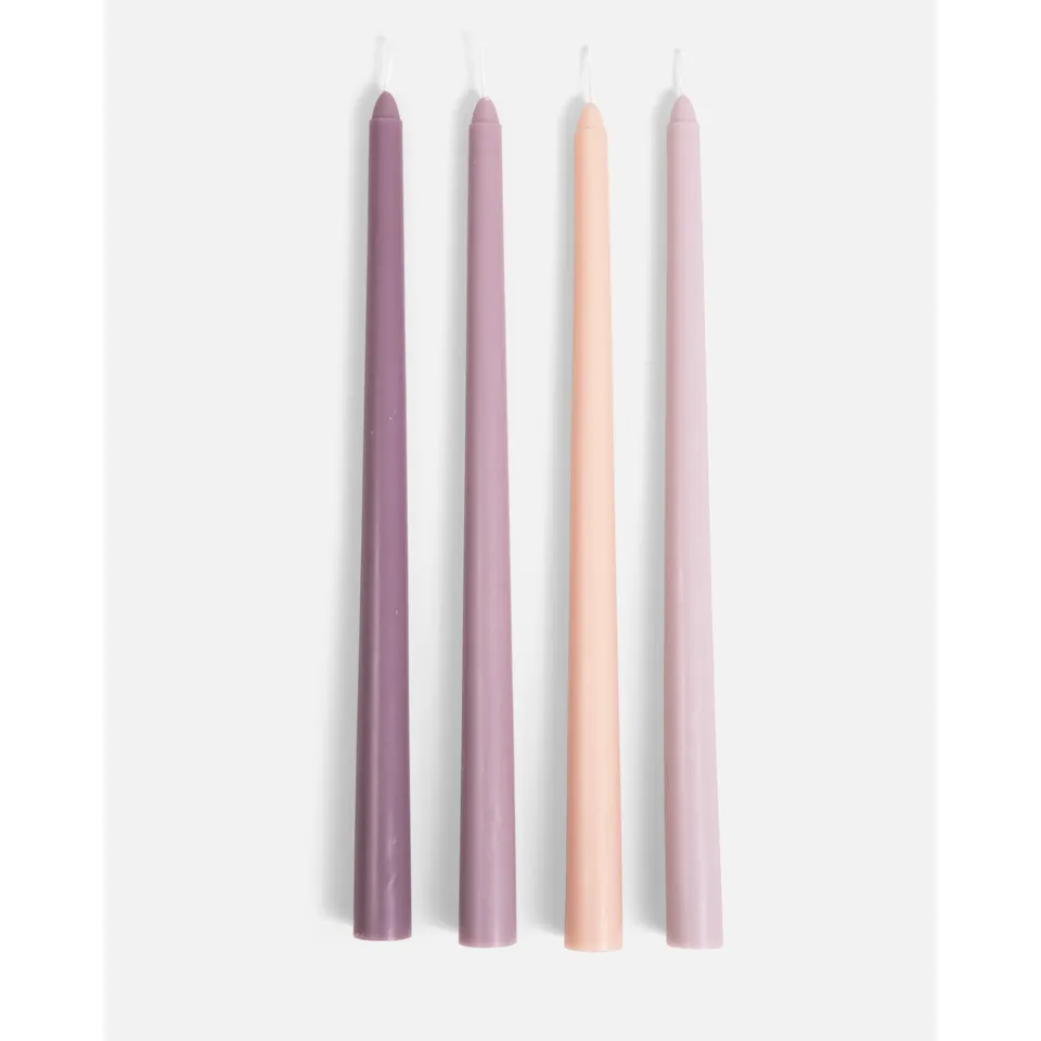 Pasteur Home Candele Avvento affusolate rosa viola 4 pezzi