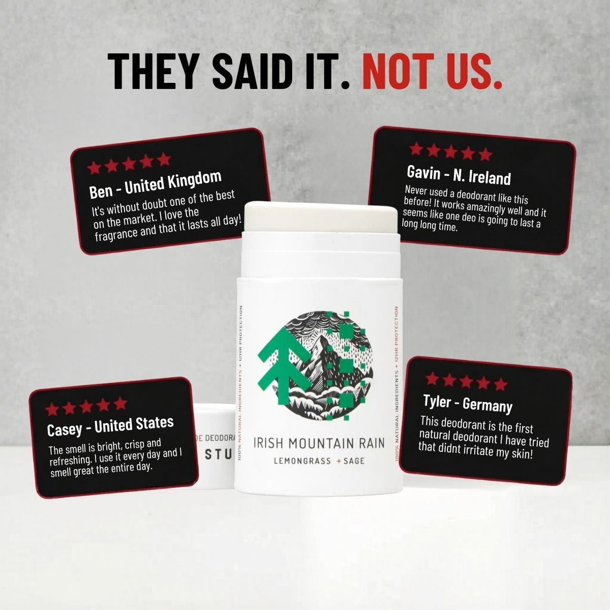The Black Stuff Irish Mountain Rain deodorante solido