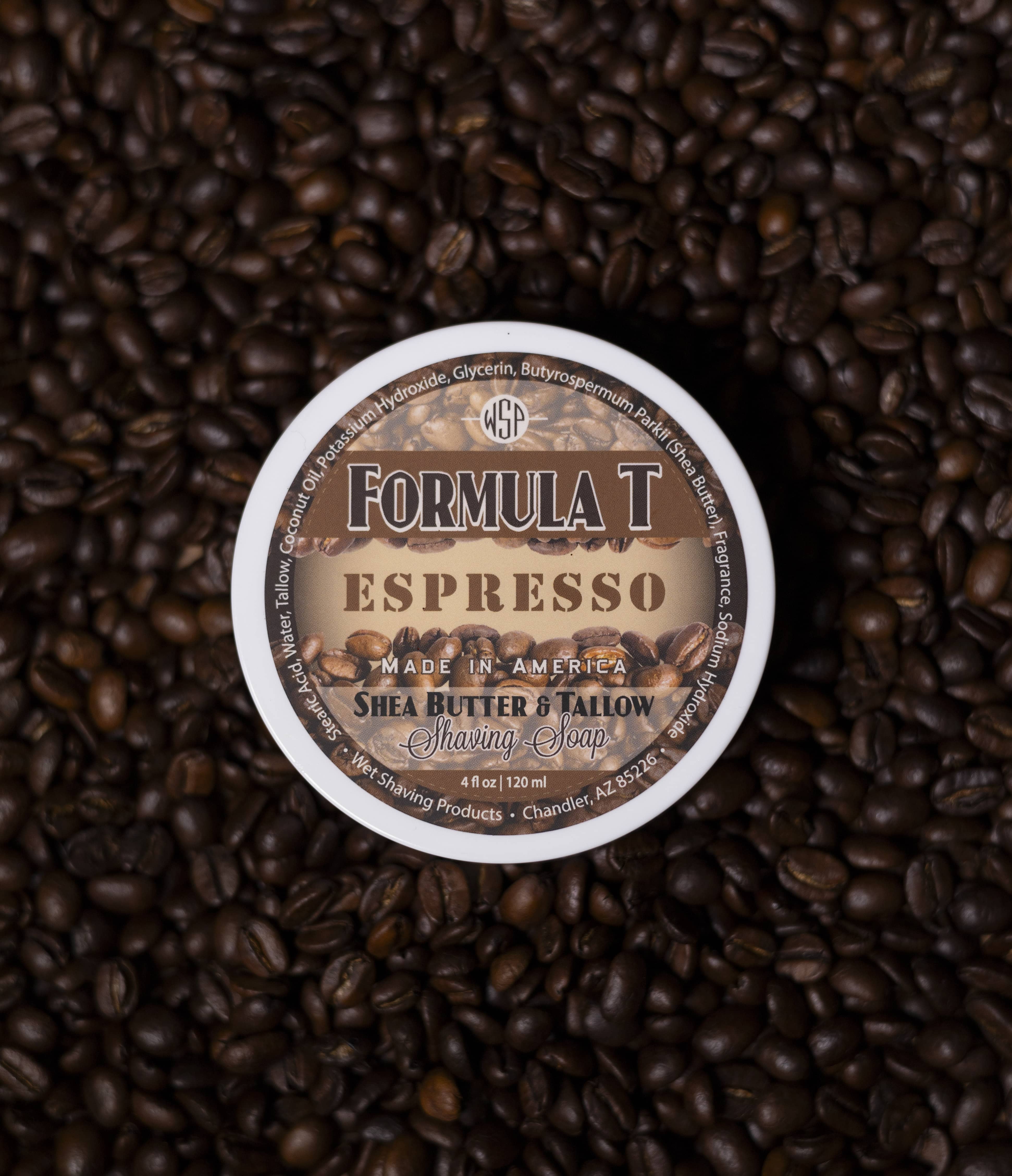 Wet Shaving Products Espresso Sapone Barba Formula T 4oz