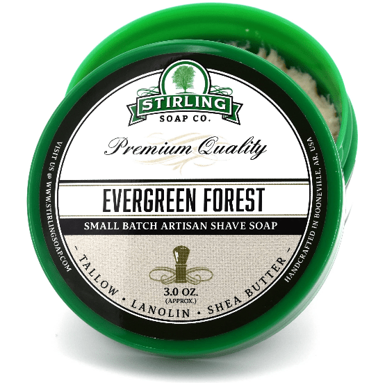 Stirling Evergreen Forest sapone barba 164 g sebo e karité