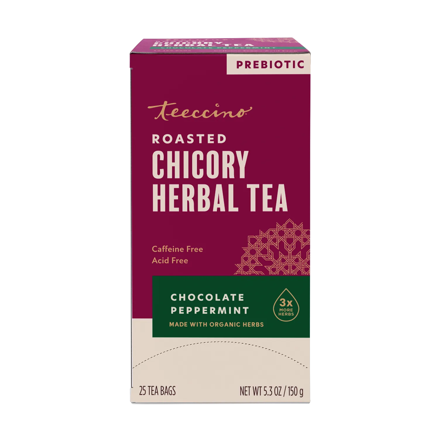 Teeccino Chocolate Peppermint Tisana Cacao Menta 25 Bustine