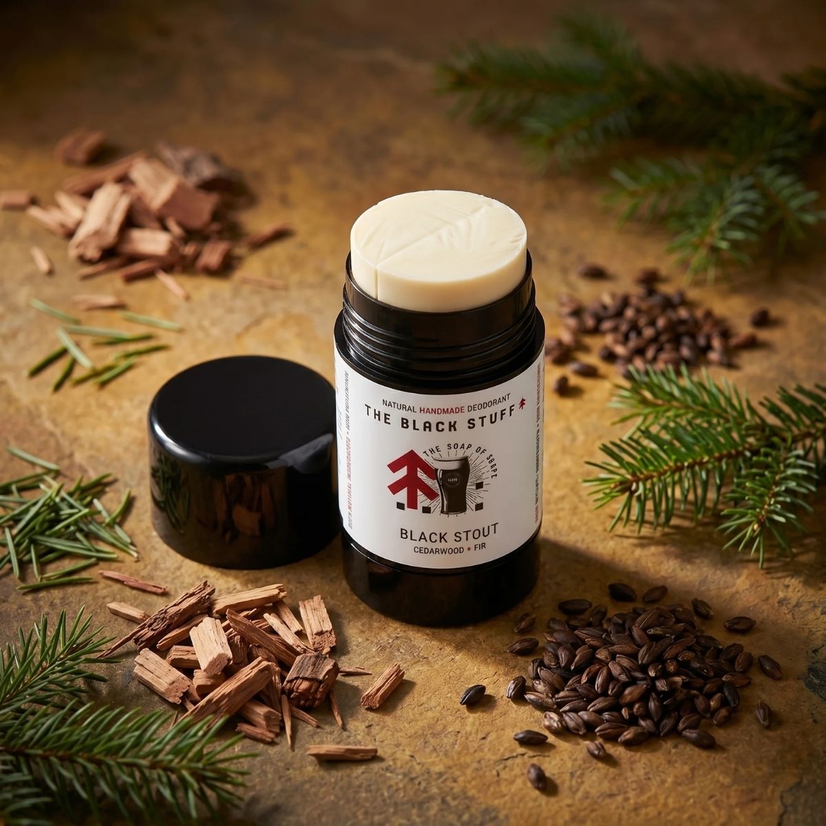 The Black Stuff Black Stout Deodorante Naturale Uomo Legnoso Cedro
