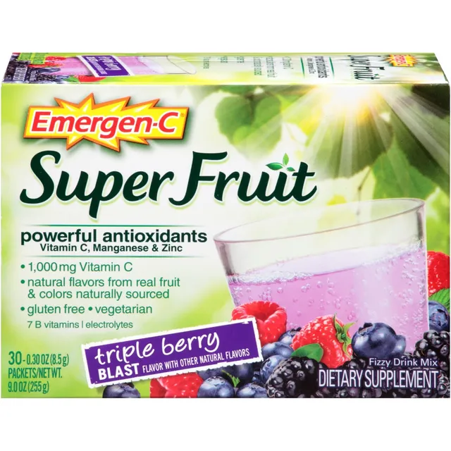 Emergen-C Super Fruit Triple Berry Blast Integratore Vitamina C
