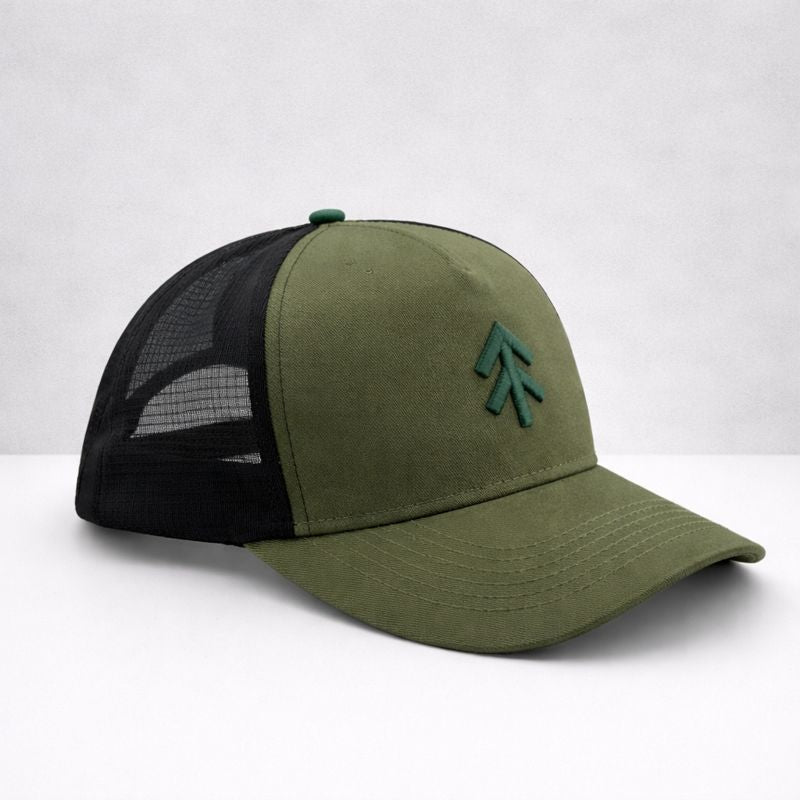 The Black Stuff Trucker cappello rete verde regolabile