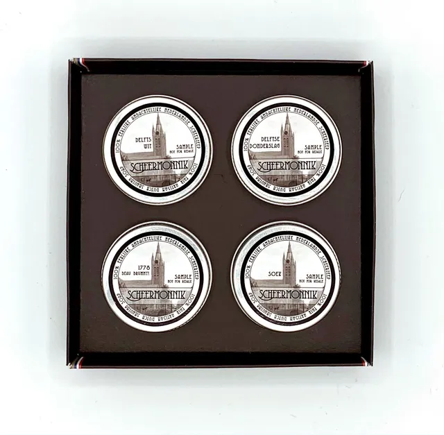 Scheermonnik Scheerzepen Set Prova Sapone da Barba 4x15g