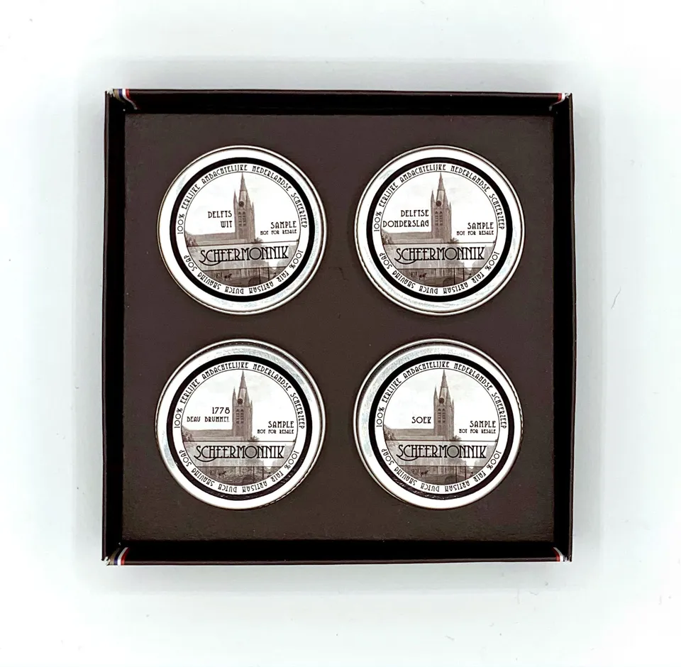 Scheermonnik Scheerzepen Set Prova Sapone da Barba 4x15g