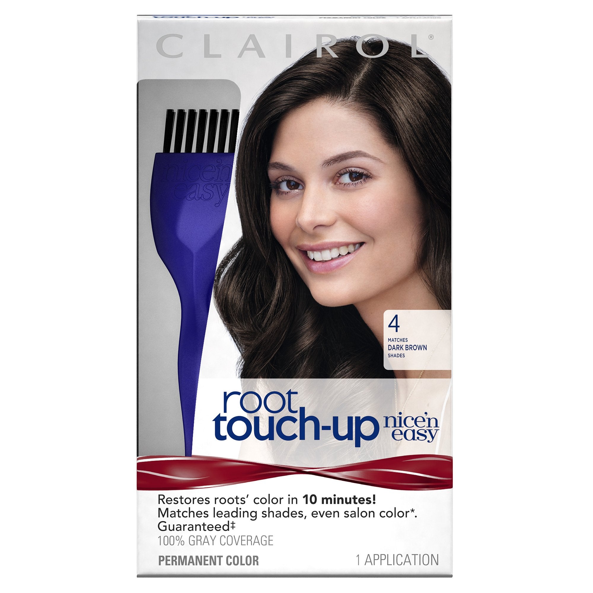 Clairol Nice'n Easy Root Touch-Up Tinta 4 Castano Scuro Ricrescita
