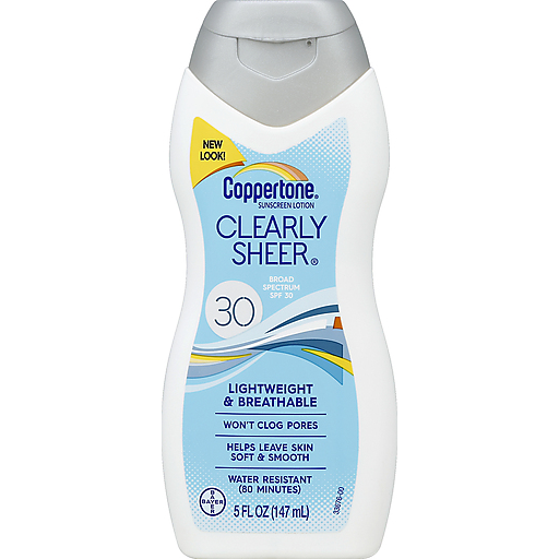 Coppertone Clearly Sheer Latte Solare SPF 30 Leggero