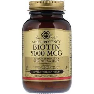 Solgar Biotina 5000 mcg capsule vegetali 50 pezzi capelli