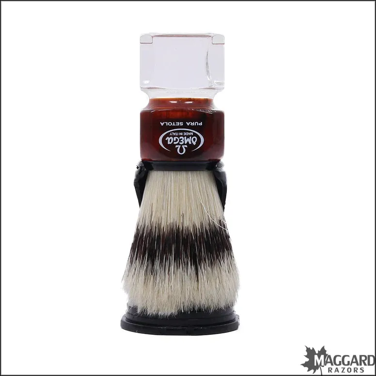 Omega 81025 Pennello barba cinghiale con supporto