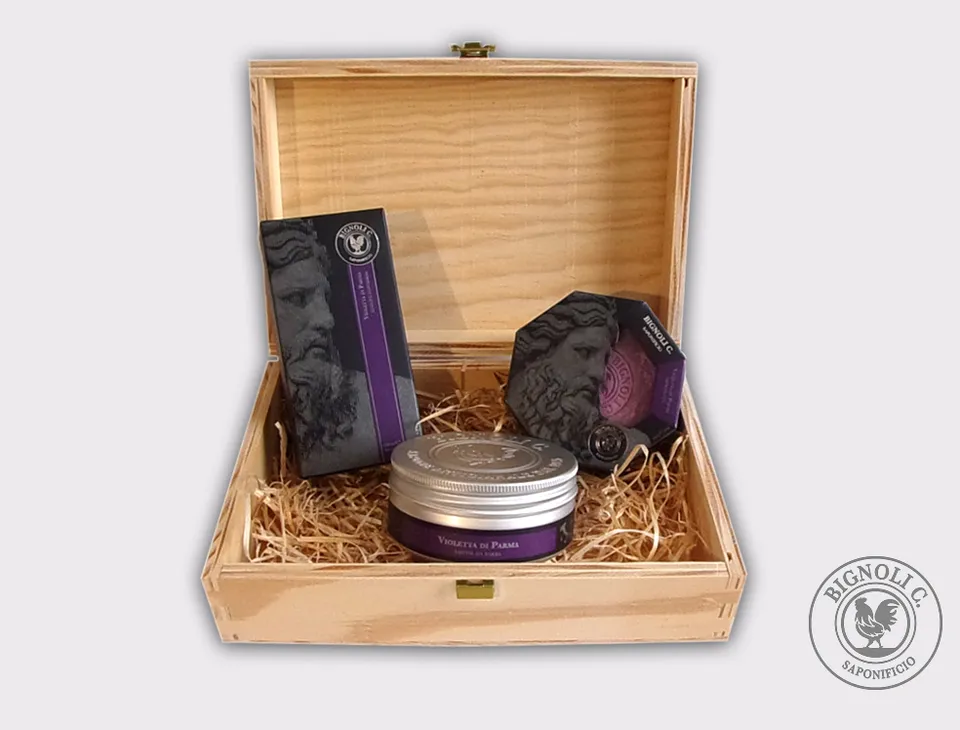 Saponificio Bignoli Violetta Set Barba Legno dopobarba+saponetta