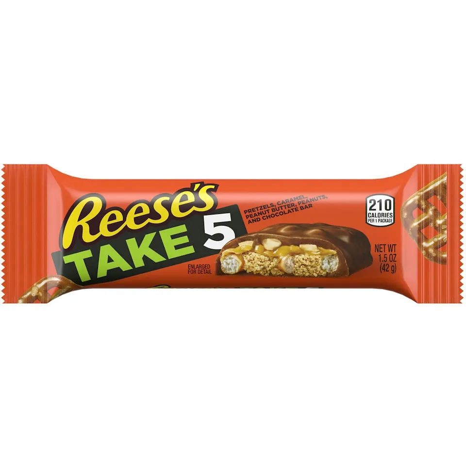 Reese's Take 5 barretta cioccolato pretzel caramello 42 g