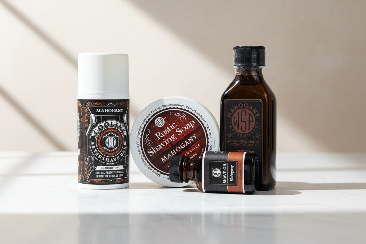 Wet Shaving Products Mahogany Sapone Barba Rustic Schiuma Densa